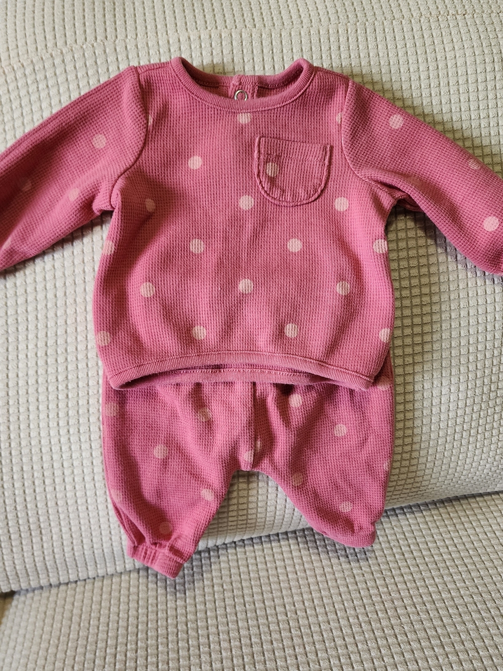Carters Pink Polka Dot Baby Two-Piece Set Newborn